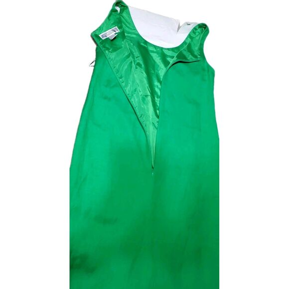 Green Linen Blend Shift Maxi Dress 8, Sleeveless Scoop Neck, Cottagecore Garden - Picture 10 of 13